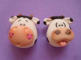 Funny And Cute Cow Earrings Porcelaine Froide Vache Fimo