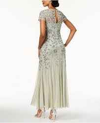 Adrianna Papell Floral Beaded Gown Reviews Dresses Women Macy S In 2020 Summer Mother Of The Bride Dresses Mother Of Bride Outfits Shower Dress For Bride