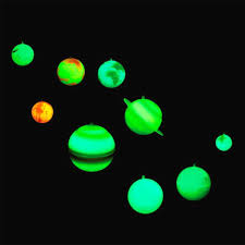 3d Solar System Ceiling Mobile With 9 Luminous Glow In The Planets Menkind