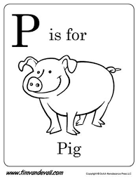 P Is For Pig Letter P Coloring Page Pdf Alphabet Preschool Preschool Alphabet Printables Alphabet Book
