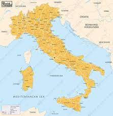Italy map of cities, roads, and rivers. Digital Postcode Map Italy 2 Digit 86 The World Of Maps Com