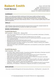 Free cv maker account allows you to continuously edit your generated cv, and make use of all other functionalities available. Forklift Mechanic Resume Samples Qwikresume