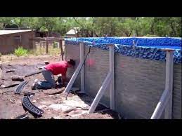 How do you install an inground pool? Building An Above Ground Pool In 3 Minutes Youtube