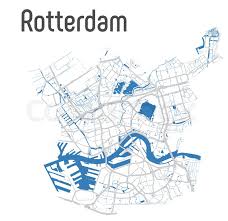 Rotterdam is a city in the province of south holland in the west of the netherlands. Rotterdam Vector Map With River Stock Vector Colourbox