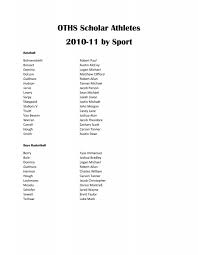 OTHS Scholar Athletes 2010-11 by Sport