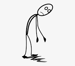 Drawing of the stick man thinking stock illustrations Exhausted Tired Sad Stickman Stick Figure Sad Stick Figure 340x640 Png Download Pngkit