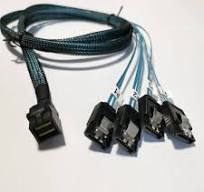 SATA Hard Drive Cables - Internal 12Gb/s HD 36P Mini SAS SFF-8643 to 4 SATA  7P Cable for Hard Drive Data Server Transmission - 50CM
