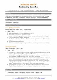 As you tackle a new challenge each quarter, you'll be. Quality Controller Resume Samples Qwikresume
