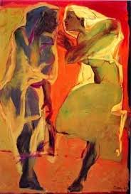 Artville Artist Of The Day Jatin Das Title Working Woman 2 Medium Oil On Canvas Year 1989 Size 72 48 India Art Indian Paintings Indian Art