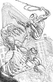 Download or print this amazing coloring page: Spiderman And Venom Coloring Pages Free Coloring Home