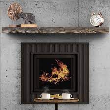Installing a wood fireplace mantel shelf from mantels direct couldn't be easier. Amazon Com Boscomondo Rustic Fireplace Mantel Floating Shelf 60 X 7 X 3 Solid Pine Wood Wall Decor Mounted Farmhouse Shelving Invisible Heavy Duty Bracket 60 Black Kitchen Dining