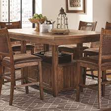 Shop our best selection of counter height dining tables to reflect your style and inspire your home. Lifestyle Jeff Rustic Counter Height Pub Table With Two Doors Royal Furniture Pub Tables