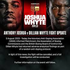 Dillian Whyte's fight against Anthony Joshua