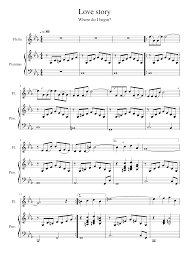 Download or print the pdf sheet music for piano of this song by francis lai for free. Love Story Where Do I Begin Sheet Music For Piano Flute Solo Musescore Com