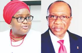 Aisha Dahir-Umar and Godwin Emefiele