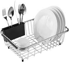 Dish racks aren't just any home decoration item, they're a necessity. Amazon Com Expandable Dish Drying Rack 304 Stainless Steel Over Sink Dish Drainer Dish Rack In Sink Or On Counter With Utensil Drying Rack Rustproof Small