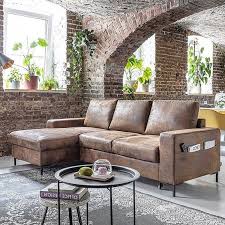 Un canapé panoramique convertible avec deux coffres de rangement avec ses coffres de nordic industriel, une gamme complète vous avez adoré le canapé d'angle réversible nordic ? Canape D Angle Convertible L Vintage Lilly Bobochic Canape Angle Convertible Canape Angle Style Loft
