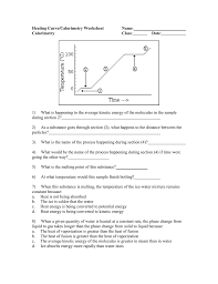 Rs Heating Heating And Cooling Curves Worksheet