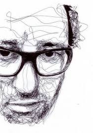 Kris Trappeniers Continuous Line Experiment By Drawing Over A Portrait On A Transparency Art Drawings Portrait Drawing