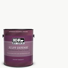 Eggshell paint is available in a number of different colours and shades. Behr Ultra 1 Gal Ultra Pure White Extra Durable Eggshell Enamel Interior Paint Primer 275001 The Home Depot