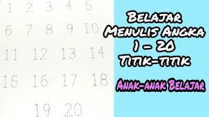 Gambar animasi kartun, anime hitam putih keren, simple, doraemon, spongebob, lucu, 3d, hd, untuk mewarnai, untuk diwarnai. Belajar Menulis Angka 1 20 Titik Titik Edukasi Youtube
