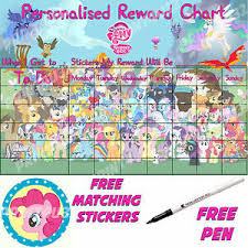 details about my little pony reusable behaviour reward chart mlp stickers pen magnetic