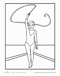 Gymnastics coloring pages download and print easy coloring pages for kids, home worksheets for preschool boys and girls. Rhythmic Gymnastics Worksheet Education Com