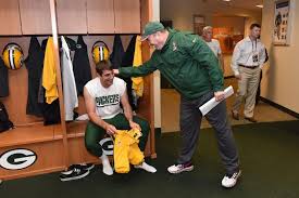 Rodgers And Mccarthy 10 2 2014 Green Bay Packers Packers Vs Vikings Locker Room