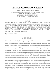Antara salah satu tarikan terbaru di sabah, rumah itu dibina di tamparuli dengan kos sebanyak rm500,000 oleh usahawan alexander yee, yang mengusahakan sebuah lodge pelancongan di sukau, pantai. Pdf Festival Pelancongan Di Borneo