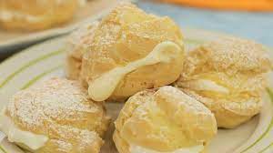 Ayak tepung dan serbuk koko. Cream Puffs With Custard Cream Filling Youtube