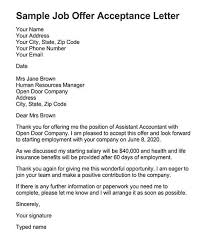 Here, you basically confirm that you have read the terms and agreed to them. Job Acceptance Letter How To Write And Format 28 Examples
