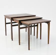 Keya stainless steel nesting coffee tables options. Set Of Three Danish Nesting Coffee Tables 139315