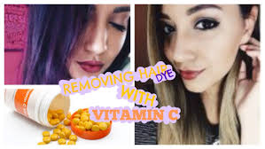 Apply it to your hair and let it sit for ten to fifteen minutes, then rinse thoroughly. Diy Hair Dye Removal With Vitamin C Purple Hair Edition Youtube