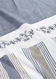 Landhaus Vorhang Im Mustermix Blau Krauselband Vorhange Landhausstil Vorhange Landhaus Vorhange