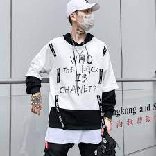 Garments Pullover Hoodie Hoodies Men Color Block Hoodie Hip Hop Sweatshirts