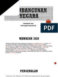 Mohd khairul anuar bin zakaria. Wawasan 2020 Pengajian Malaysia Ranc Akbana