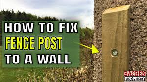 How To Fit A Fence Post To A Wall Youtube