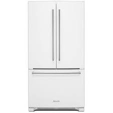 Kitchenaid 25 Cu Ft French Door Refrigerator With Interior Dispenser White French Door Refrigerator Counter Depth French Door Refrigerator Kitchen Aid