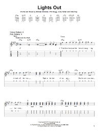 View credits, reviews, tracks and shop for the 1977 vinyl release of lights out on discogs. Lights Out By Ufo Easy Guitar Tab Guitar Instructor