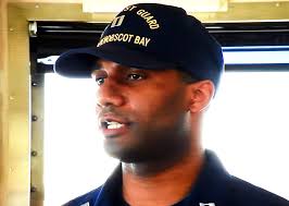 LT Patrick Bennett, CO of CGC Penobscot Bay, breaking ice