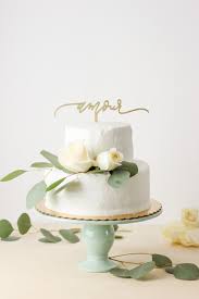 Amour Cake Topper Geometric Cake Topper Gold Cake Topper Wedding Wedding Cake Toppers