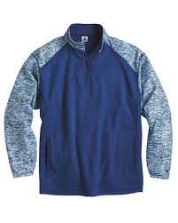 badger blend sport performance fleece quarter zip pullover 1487