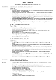 The executive assistant provides operational and administrative support to the chief financial and operations officer (cofo). Sales Administrative Assistant Resume Samples Velvet Jobs