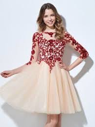 Appliques Prom Dresses Prom Dresses 2018 Promdresses2018 Appliquespromdresses Prom Dress Elegant Knee Length Dresses Popular Bridesmaid Dresses Prom Dresses