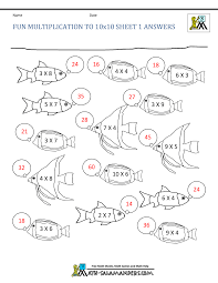 We remember five, show the rest. Fun Multiplication Worksheets To 10x10