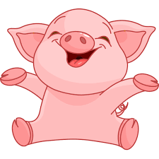 Happy Piggy Baby Pigs Cute Cartoon Animals Pig Art