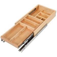 Rev A Shelf 4 25 In H X 11 5 In W X 21 In D Tiered Cutlery Drawer With Soft Close Blum Slides 4wtcd 15sc 1 The Home Depot Clever Kitchen Ideas Kitchen Drawer Organization Rev A