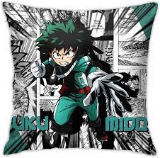 Check spelling or type a new query. Buy Gocerktr My Hero Academia Deku Anime Throw Pillow Covers Decorative Square Cushion Pillowcase With Zipper For Bedroom Sofa Couch 18x18 Inch Online In Indonesia B08v95v9zg