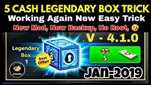 Bersaing melawan pemain dari seluruh dunia secara online. Latest 5 Cash Legendary Box Trick 2019 New Update Mod Easy Trick By Jd Creation Youtube