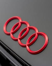 Audi Logo Red Fourrings Color Sportwagen Hintergrundbilder Vorsprung